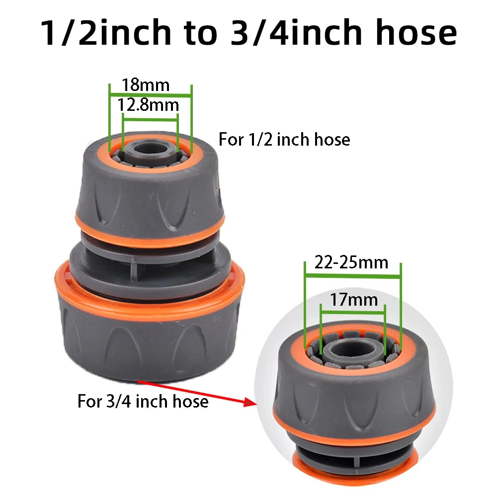 1 adattatore rapido per tubo da giardino da 1/2", 3/4" e 1" - raccordi filettati BPS UE per rubinetti, pistole a spruzzo e sistemi di irrigazione