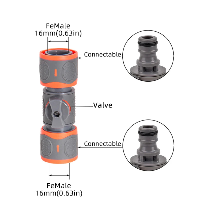 1 adattatore rapido per tubo da giardino da 1/2", 3/4" e 1" - raccordi filettati BPS UE per rubinetti, pistole a spruzzo e sistemi di irrigazione