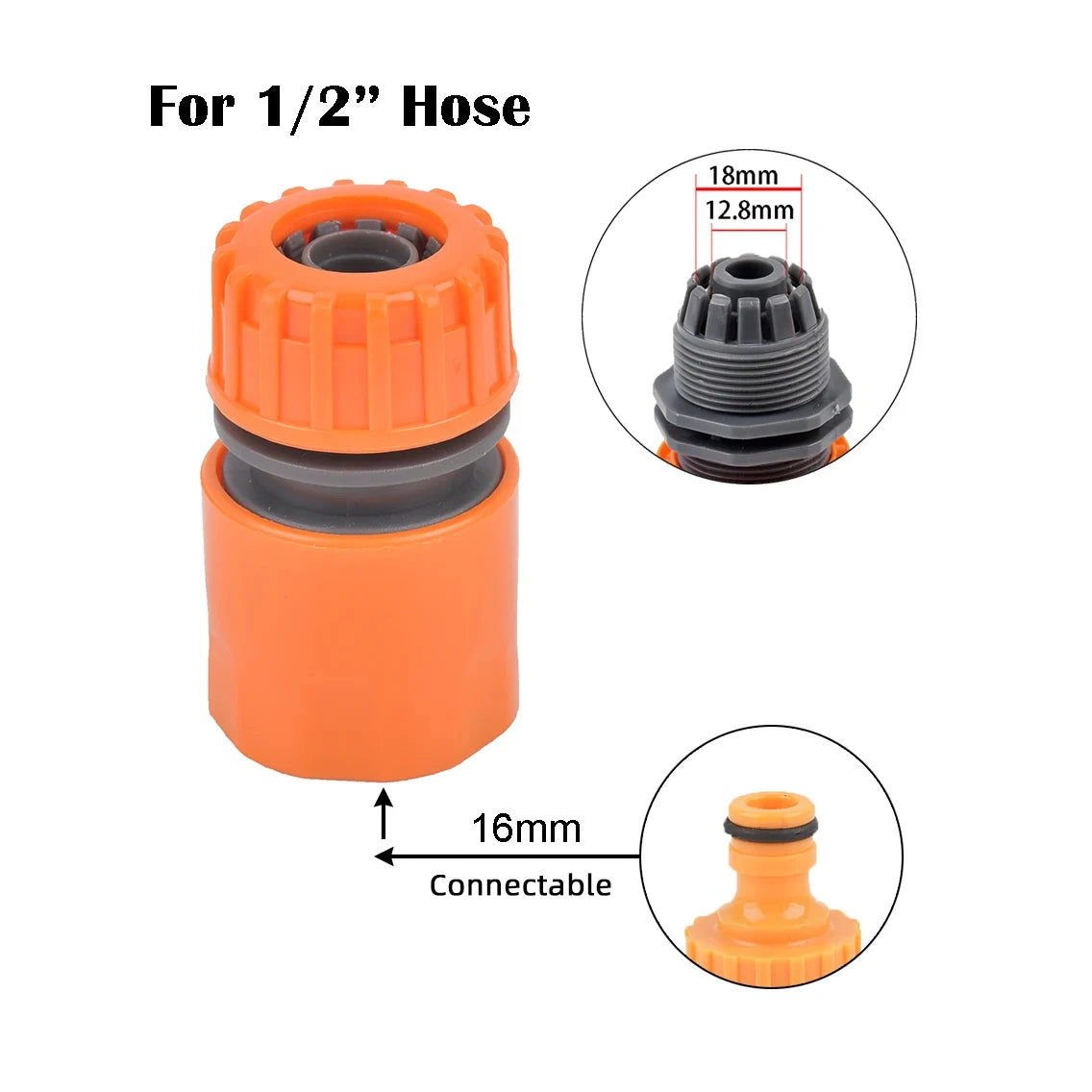1 adattatore rapido per tubo da giardino da 1/2", 3/4" e 1" - raccordi filettati BPS UE per rubinetti, pistole a spruzzo e sistemi di irrigazione