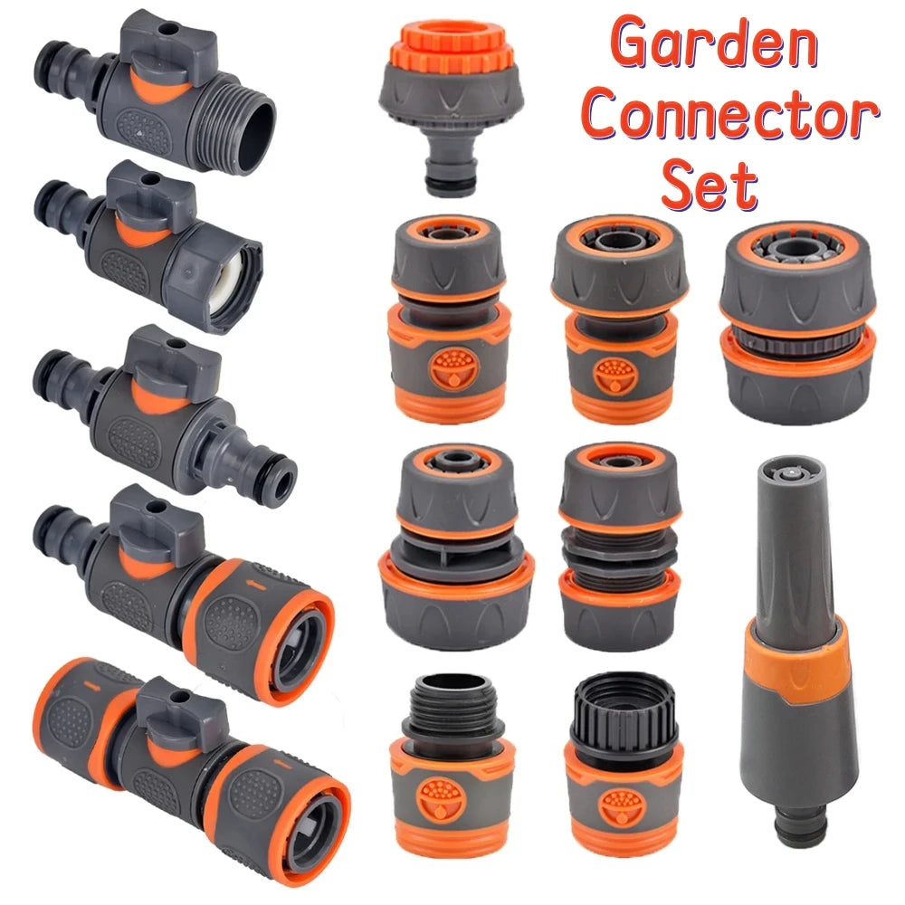 1 adattatore rapido per tubo da giardino da 1/2", 3/4" e 1" - raccordi filettati BPS UE per rubinetti, pistole a spruzzo e sistemi di irrigazione