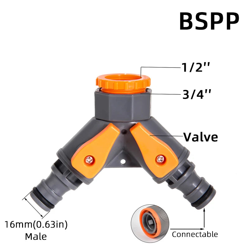 1 adattatore rapido per tubo da giardino da 1/2", 3/4" e 1" - raccordi filettati BPS UE per rubinetti, pistole a spruzzo e sistemi di irrigazione
