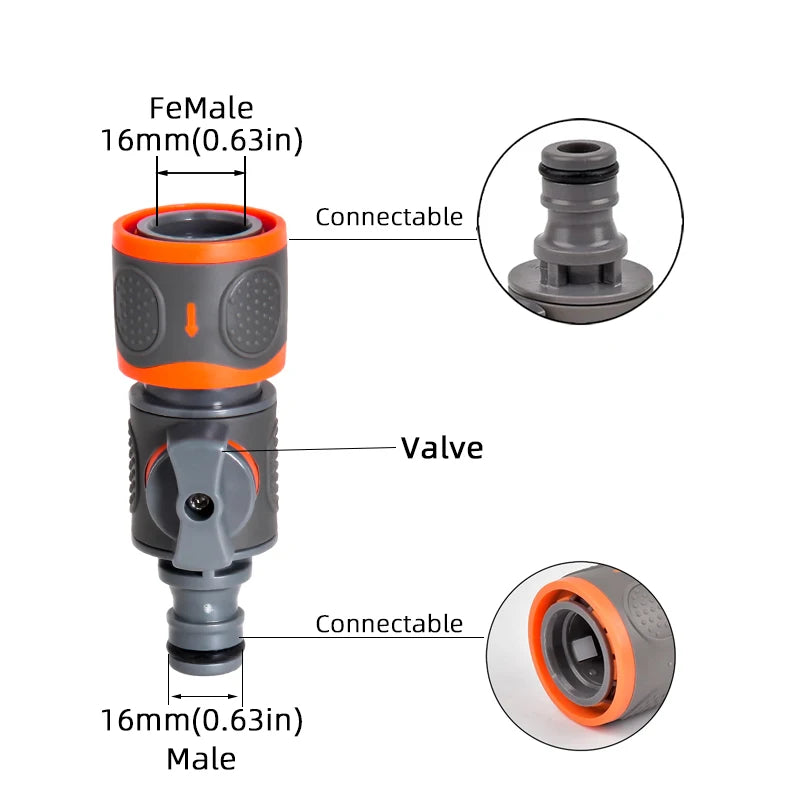1 adattatore rapido per tubo da giardino da 1/2", 3/4" e 1" - raccordi filettati BPS UE per rubinetti, pistole a spruzzo e sistemi di irrigazione