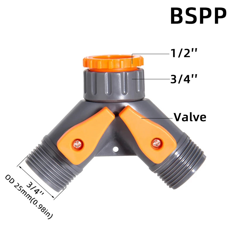1 adattatore rapido per tubo da giardino da 1/2", 3/4" e 1" - raccordi filettati BPS UE per rubinetti, pistole a spruzzo e sistemi di irrigazione