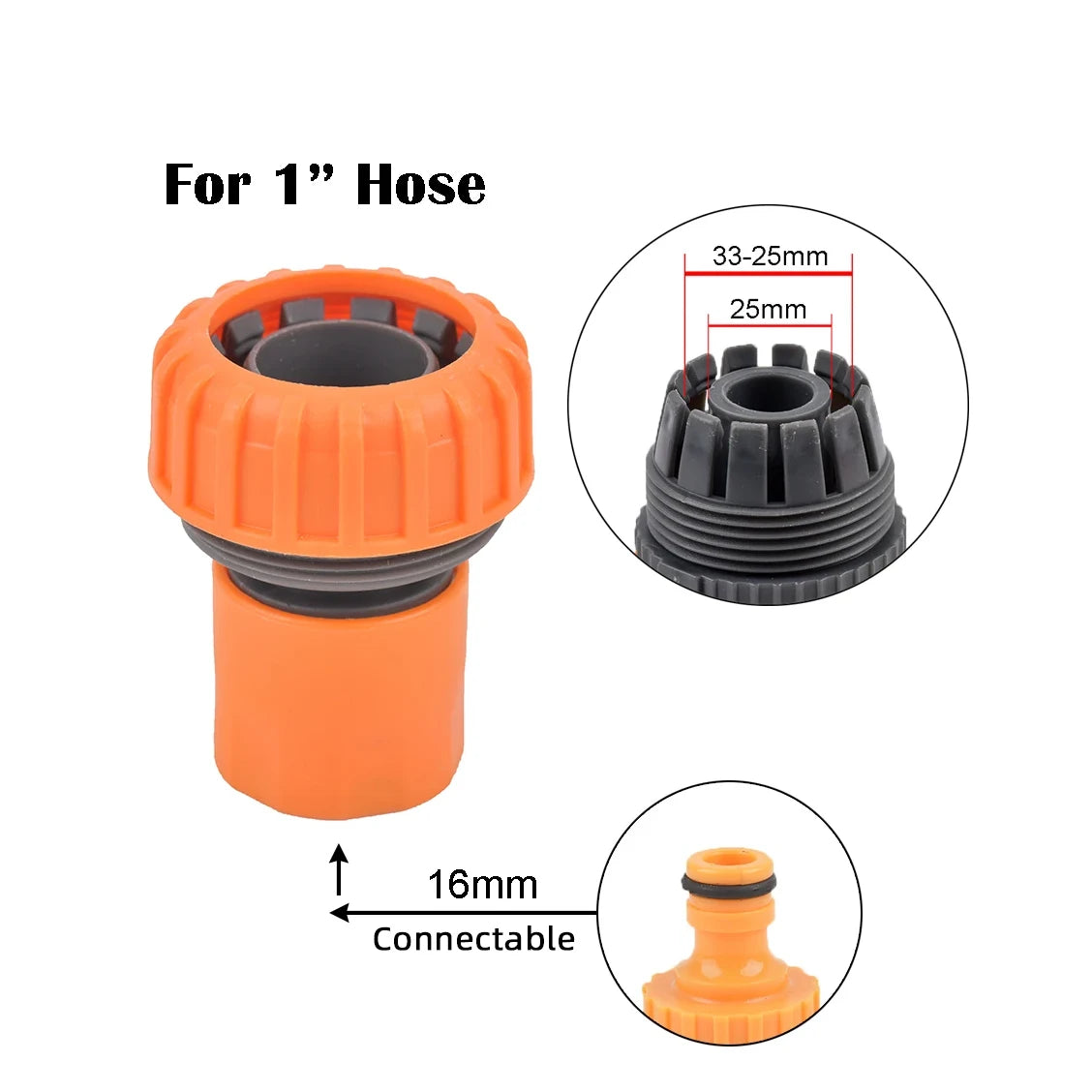 1 adattatore rapido per tubo da giardino da 1/2", 3/4" e 1" - raccordi filettati BPS UE per rubinetti, pistole a spruzzo e sistemi di irrigazione