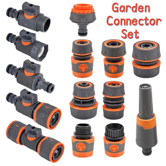 1 adattatore rapido per tubo da giardino da 1/2", 3/4" e 1" - raccordi filettati BPS UE per rubinetti, pistole a spruzzo e sistemi di irrigazione