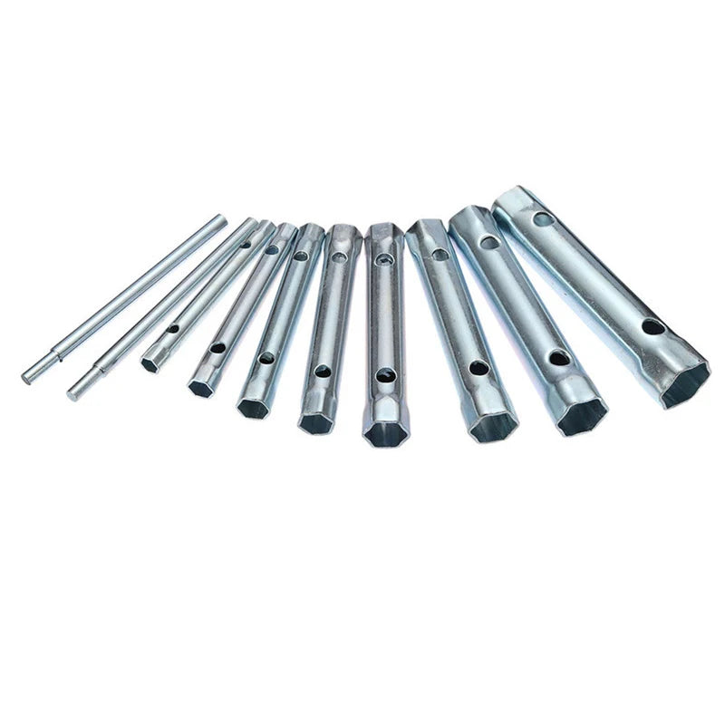Set di chiavi a tubo metriche da 6-22 mm, 10 pezzi, per candele, in acciaio