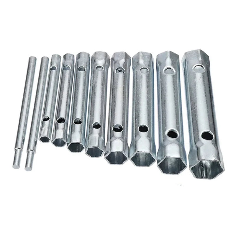 Set di chiavi a tubo metriche da 6-22 mm, 10 pezzi, per candele, in acciaio